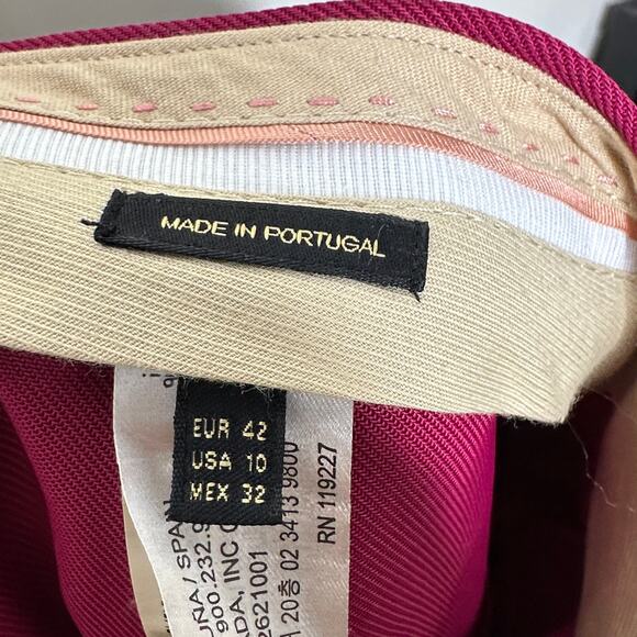 MASSIMO DUTTI Palazzo Ultra Wide Leg Pants Raspberry Pink Sz US 10 NWT {Y20} - Picture 6 of 8